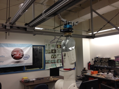 A Barrett robotic hand used for grasping objects at Columbia University's robotics lab.